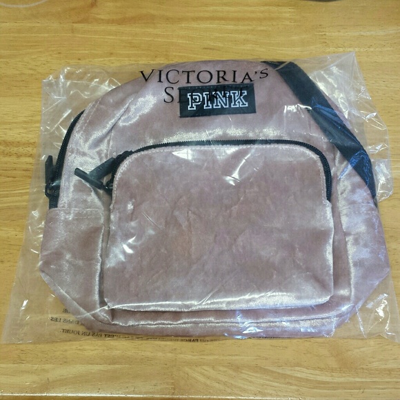 NIP PINK VS Mini Velvet Campus Backpack - Picture 3 of 3